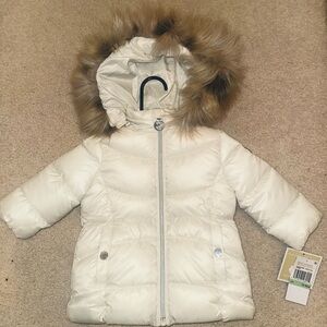 NWT* Michael Kors Stadium Quilted Jacket with Faux Fur Trim (Baby)- 18m